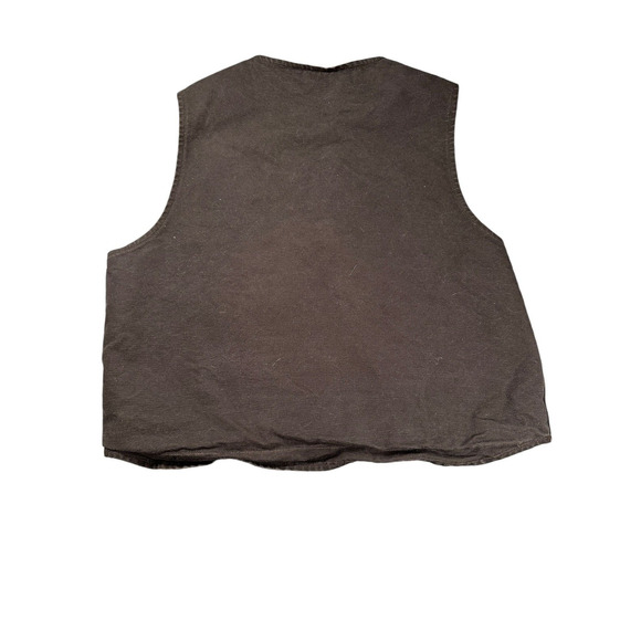Carhartt Canvas Fleece Sherpa Lined Vest Size 2XL Brown Mens V26-DK8 Outdoor - Picture 2 of 8